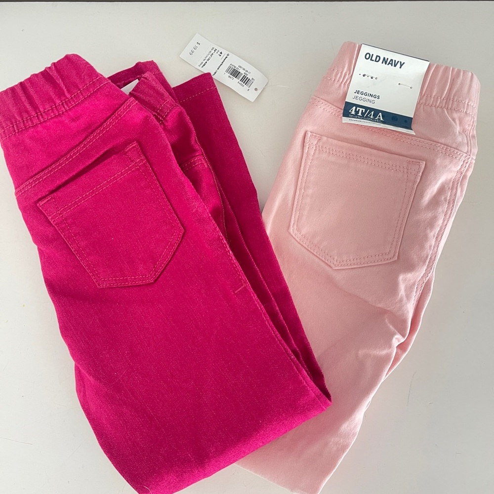 NEW Girl’s Old Navy Pink Stretch Jeggings Size 4T